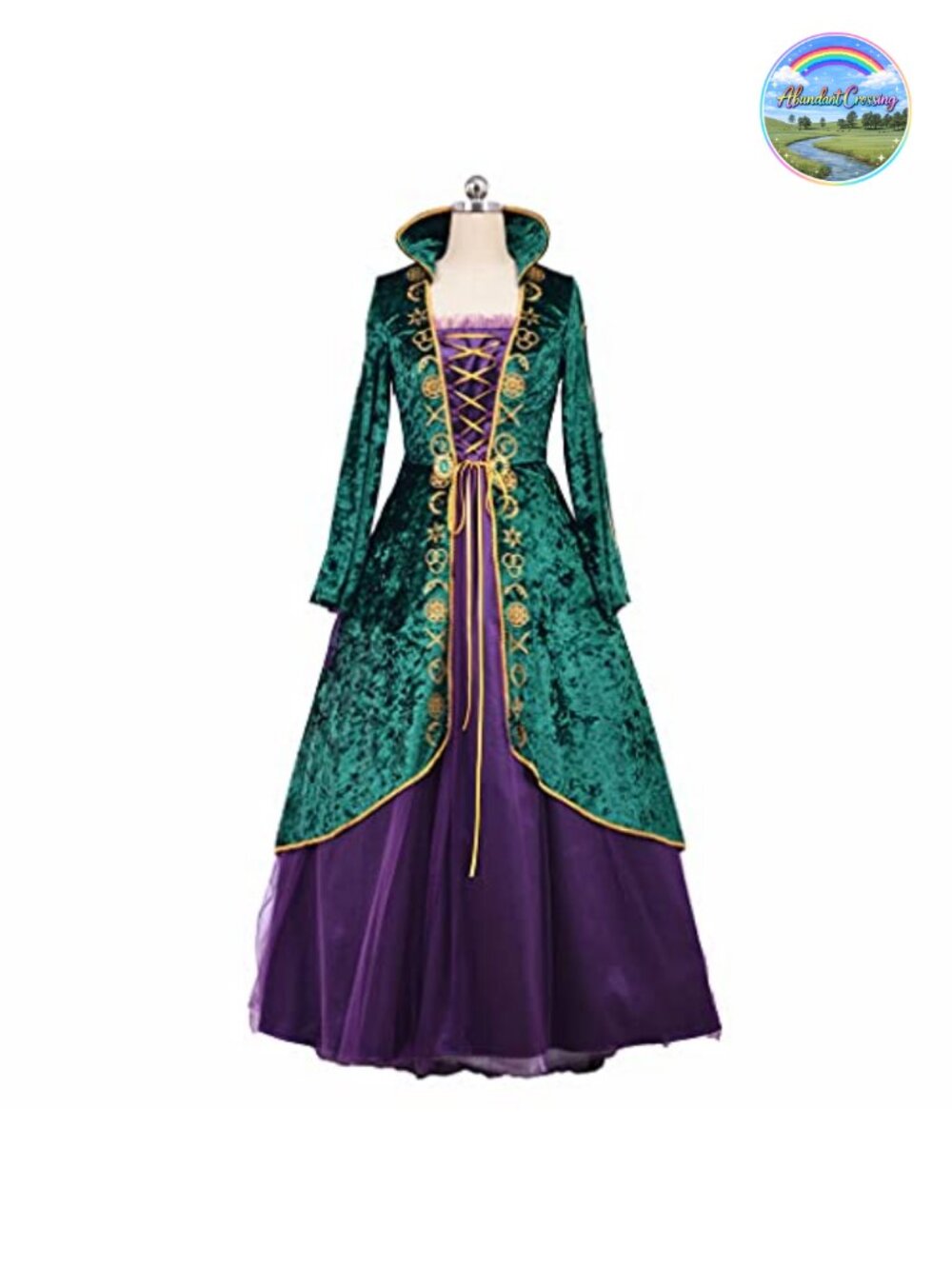 Velvet Witch Cosplay Costume Dress Halloween Party Adult Women's